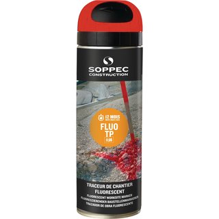 Baustellenmarkierspray FLUO TP leuchtrot 500 ml Spraydose SOPPEC