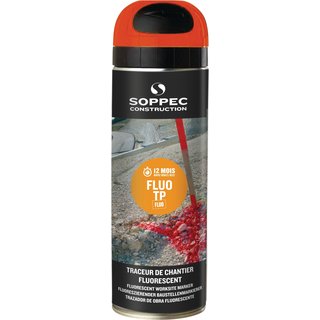 Baustellenmarkierspray FLUO TP leuchtorange 500 ml Spraydose SOPPEC