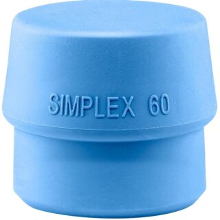 Schonhammerkopf SIMPLEX Kopf-Ø 60mm TPE-soft blau weich HALDER