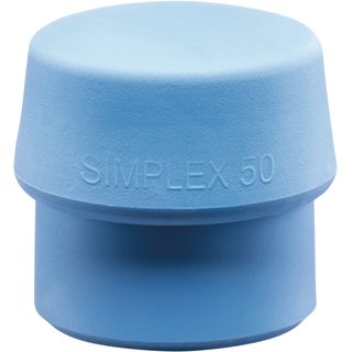 Schonhammerkopf SIMPLEX Kopf- 60mm TPE-soft blau weich HALDER