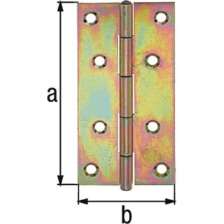 Scharnier 64,0x34mm Stahl roh galv. gelb verz. Ausfhrung: schmal GAH