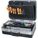 Werkzeugsortiment 46-tlg.Schalenkoffer m.Rahmen a.Alu.f.Elektriker