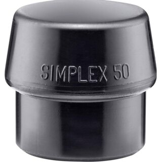 Schonhammerkopf SIMPLEX Kopf-Ø 50mm Gum.schwarz mittelh.HALDER