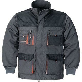 Herrenjacke Gr.56 dunkelgrau/schwarz/orange