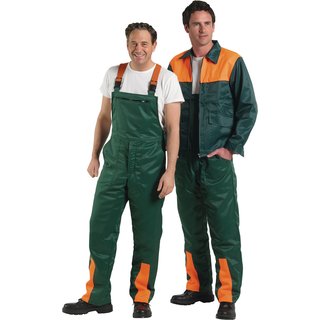 Forstschutzlatzhose Gr.46/48 grn/orange reifest wasserabweisend