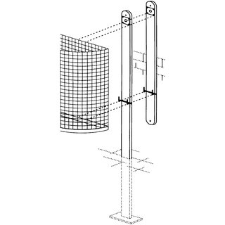 Eisenstnder H.1400mm z.Bet.m.Schloss u.Schl.f.Abfallbehlter 27l