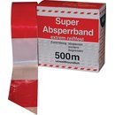 Absperrband L.500m B.80mm rot/wei geblockt 500m/Karton...