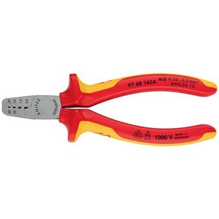 Aderendhlsenzange L.145mm 0,25-2,5mm VDE m.2Komp.-Hllen KNIPEX