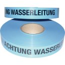 Trassenwarnband Aufdruck Achtung Wasserleitung B.40mm...