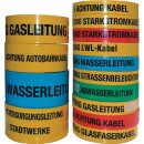 Trassenwarnband Aufdruck Achtung Gasleitung B.40mm L.250m...