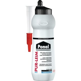 Montagekleber PUR-Leim EN 204: D4 transp.420g Flasche PONAL