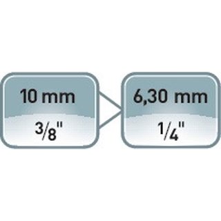 Reduzierstck 3020 Antriebs-4-KT.3/8 Zoll Abtriebs-4-KT.1/4 Zoll L.28mm GEDORE