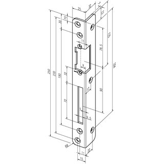 Sicherh.-Winkelschliebl.069 S.3mm STA dukatengold DIN L ASSA ABLOY