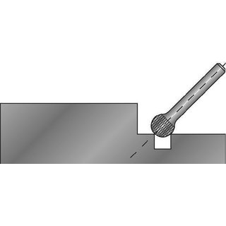 Frsstift KUD D.3mm Kopf-L.2,7mm Schaft-D.3mm HM Blank Verz.KVZ 4 RUKO