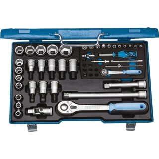 Steckschlüsselsatz 19 V20U-10 50-tlg.1/4+1/2 Zoll SW 4-30mm Z.72/48 6KT GEDORE