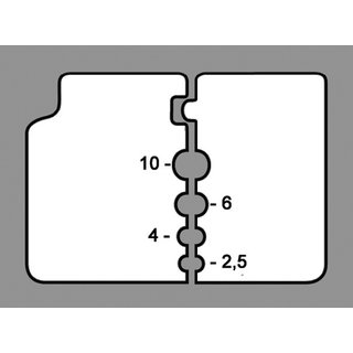 Przisionsabisolierzange L.195mm Mehrkomponeten-Hllen 0,14-6 (AWG 26-10) mm