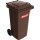 Müllgroßbehälter 120l HDPE braun fahrbar,n.EN 840 SULO