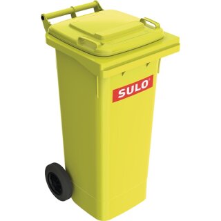 Müllgroßbehälter 80l HDPE gelb fahrbar,n.EN 840 SULO