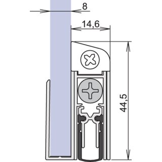 Türdichtung Schall-Ex® GS-8 1-407 1-s.L.958mm Alu.silberf.GLT ATHMER