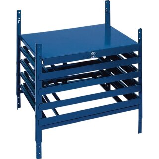 Schubladenelement LOGS 220 H520xB540xT390mm 4 Schubl.abschl.f.Kästen blau