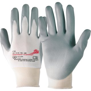 Handschuhe Camapur Comfort 619 Gr.11 wei/grau Polyamid mitPUR EN 388 Kat.II