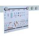Magnetleiste L500xB50xS0,5mm weiß selbstklebend MAGNETOPLAN