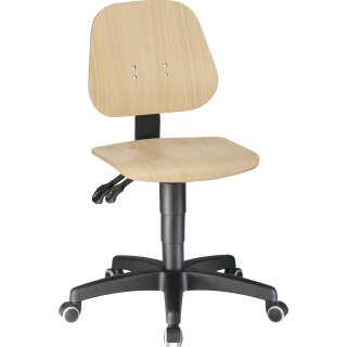Arbeitsdrehstuhl Unitec Rollen Buche 440-620mm BIMOS