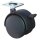 Kunststoffdoppelrolle m.Festst.D.50mm Trgf.40kg m.Platte PA schwarz RAL 9005