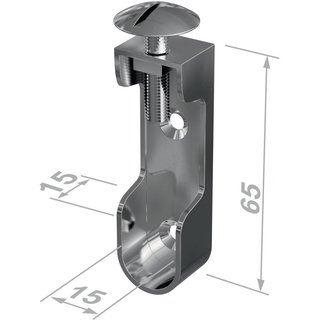 Schrankrohrlager 11118 Zinkdruckg.vern.Wm.30x15mm PG