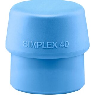 Schonhaerkopf SIMPLEX Kopf-Ø 40 TPE-soft blau weich HALDER