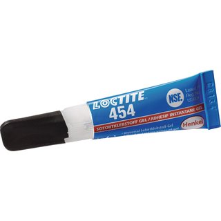 Sofortklebstoff 454 3g NSF P1 farblos Tube LOCTITE