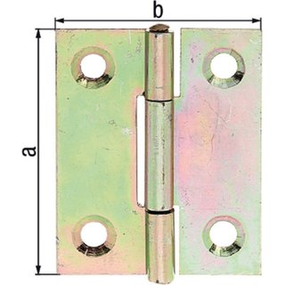 Scharnier 63x42mm Stahl roh galv. gelb verz. Ausfhrung: halbbreit GAH