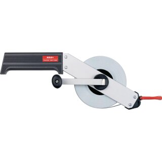 Bandmaß Tracker TR Band-L.30m Band-B.13mm Stahlband weiß/Einfachrahmen a.Alu EG2