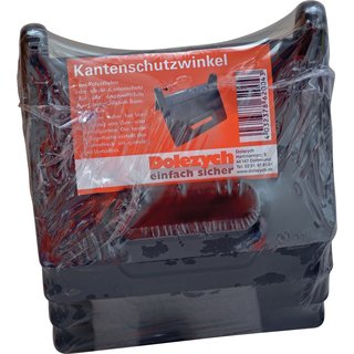 Kantenschutzwinkel Schenkel-L.90x90mm schwarz o.Schlitz 4 St./Set DOLEZYCH