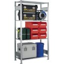 Steckregal H2000xB1000xT300mm Grundr.verz.2 Rahmen,4 Fbd.Trgf.150kg Feldl.1300kg