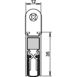 Türdichtung Doppeldicht® M-12/35 1-393 2-s.L.958mm Alu.silberf.HLT ATHMER