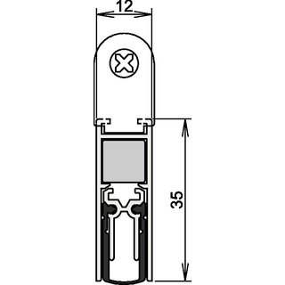 Trdichtung Doppeldicht M-12/35 1-393 2-s.L.958mm Alu.silberf.HLT ATHMER