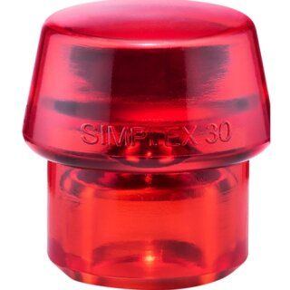 Schonhammerkopf SIMPLEX Kopf-Ø 30mm Plastik rot hart HALDER