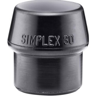 Schonhammerkopf SIMPLEX Kopf-Ø 30mm Gum.schwarz mittelh.HALDER