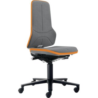 Arbeitsdrehstuhl Neon Rollen Supertec-Gewebe grau grau 450-620mm BIMOS