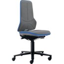 Arbeitsdrehstuhl Neon Rollen Supertec-Gewebe grau blau...