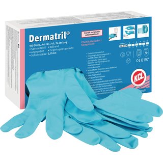 Einw.-Handsch.Dermatril 740 Gr.11 blau Nitril 100 St./Box