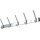 Wandgarderobe Alu.F1 naturf.5 Hut-/5 Mantelh.L.700mm Hakenabstand 150mm