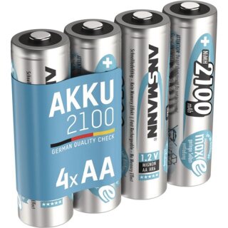 Akkuzelle maxE 1,2 V 2100 mAh R6-AA-Mignon HR6 4 4St./Blister ANSMANN