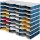 Sortierablage Trio 24 Fächer H573xB723xT331mm Polystyrol grau/blau STYRO