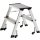 Klapptritt Stufen 2 Plattform-H.440mm Alu.fahrbar
