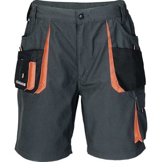 Herrenshorts Gr.58 dunkelgrau/schwarz/orange 65%PES/35%CO 270g/m2