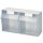 Klarsichtmagazin H353xB600xT306mm 2 x F Ku.weiß LOCKWEILER