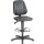 Arbeitsdrehstuhl Unitec Bodengleiter+Fußring Kunstlederpolster schwarz 580-850mm