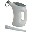 Messbecher 5l m.Schutzdeckel/Schutzkappe/Flexauslauf HDPE...